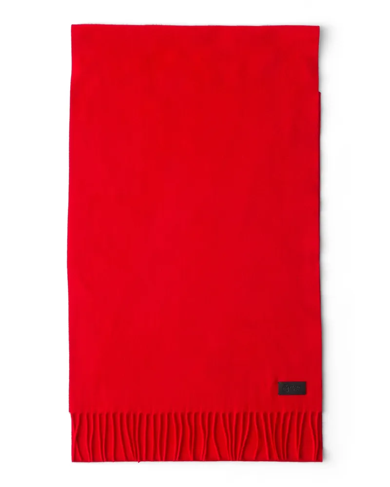 Prada Schal Aus Kaschmir, Damen, Rot Rot
