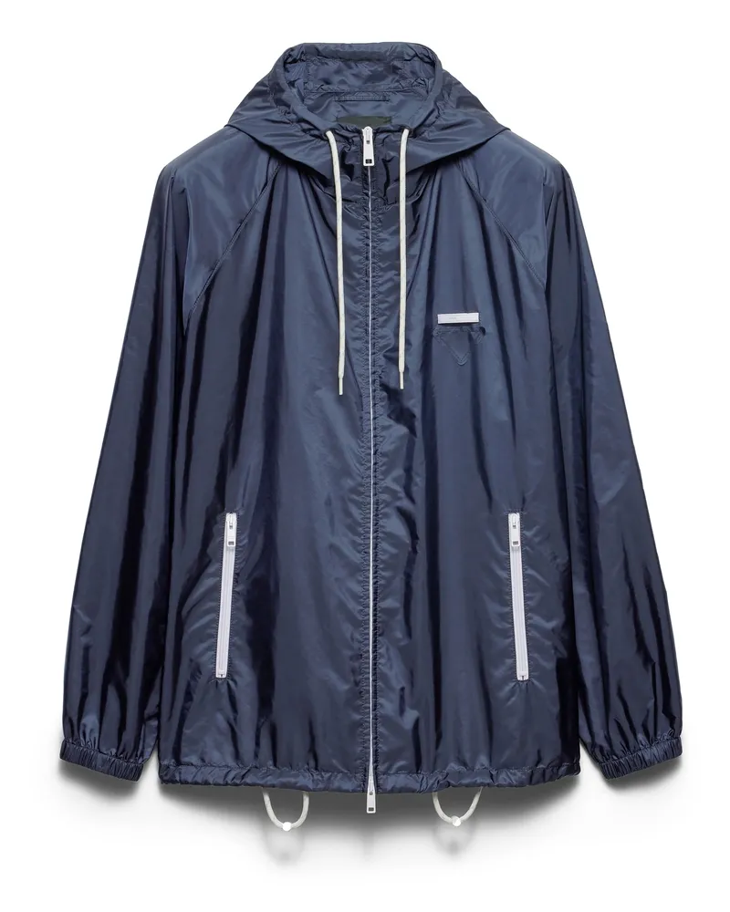 Prada Jacke Aus Re-nylon, Herren, Blau, Größe Blau