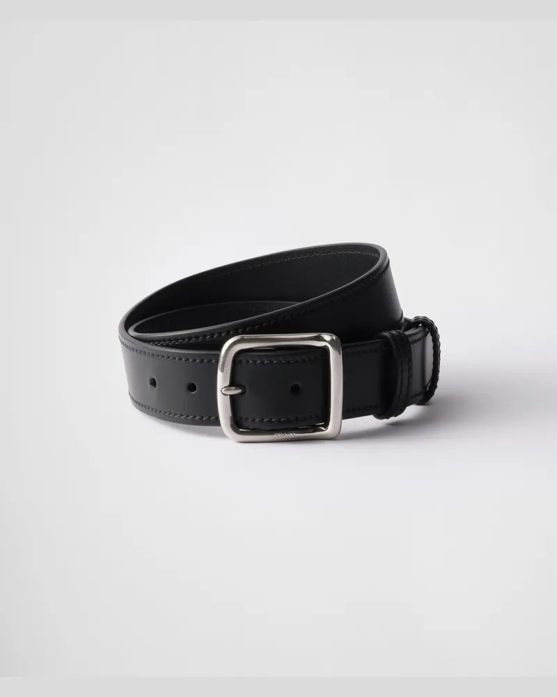 Prada Ledergürtel Schwarz