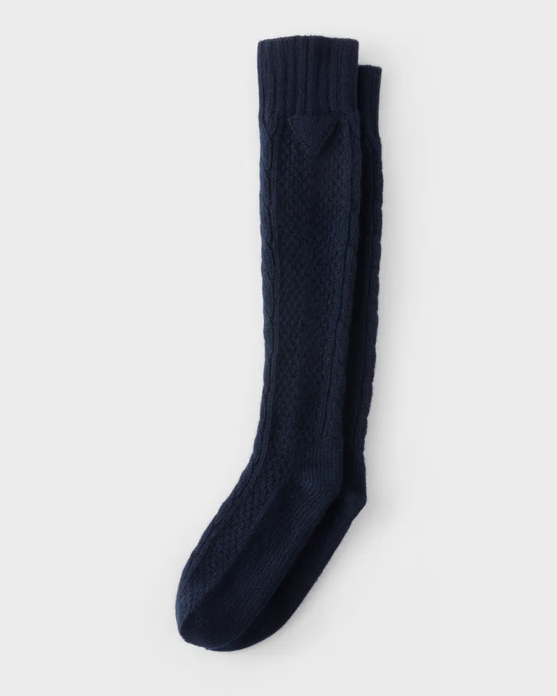 Prada Socken aus Wolle und Kaschmir Blau