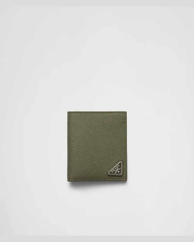 Prada Geldbörse aus Saffiano-Leder Lodengrün
