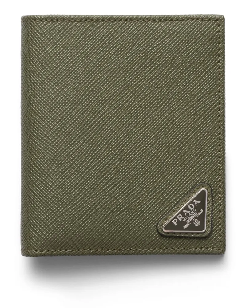 Prada Geldbörse Aus Saffiano-leder, Herren, Lodengrün Lodengrün