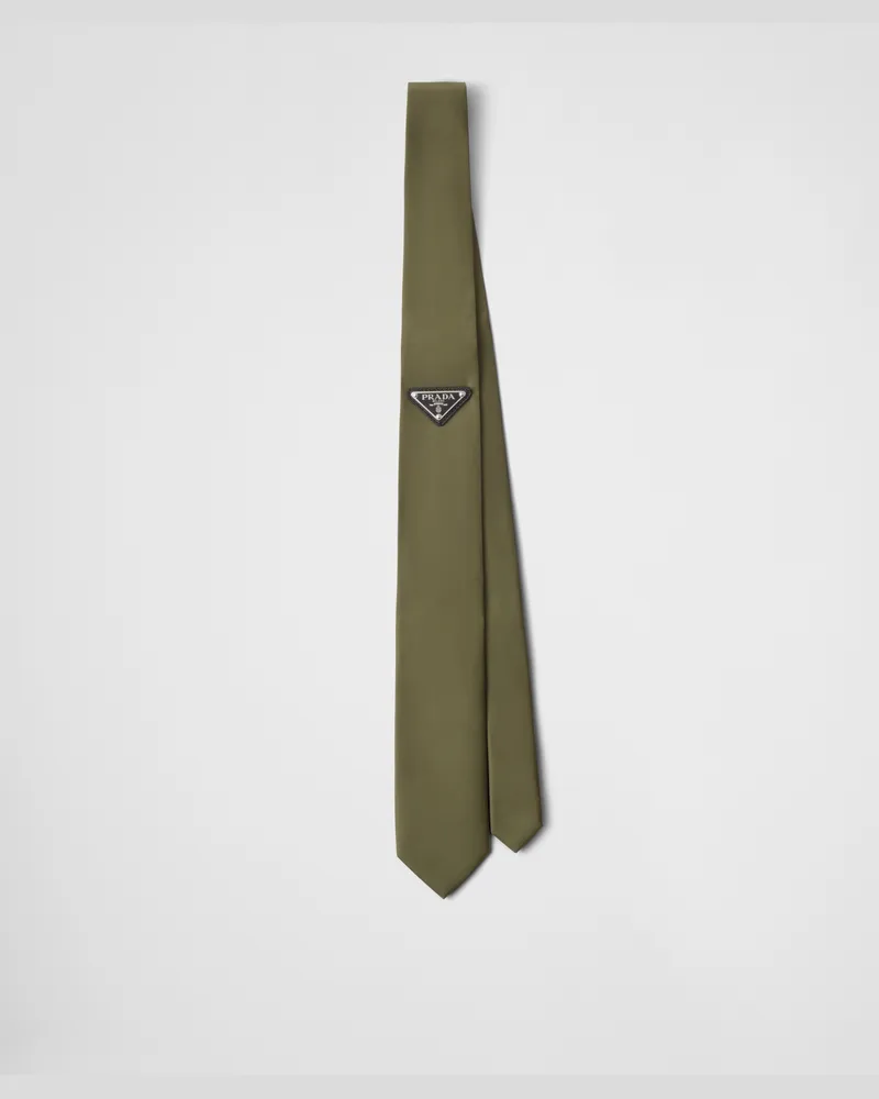 Prada Krawatte aus Gabardine Re-Nylon Lodengrün