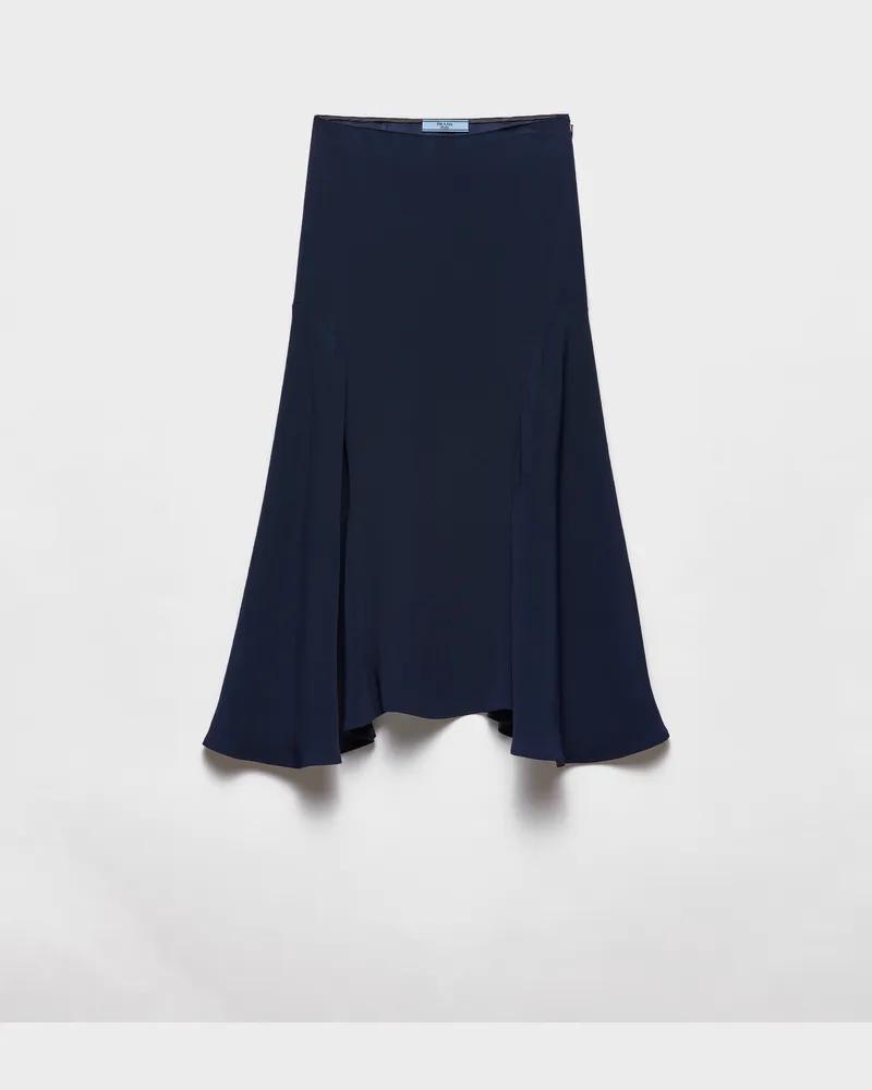 Prada Midirock aus Cady-Crêpe Blau