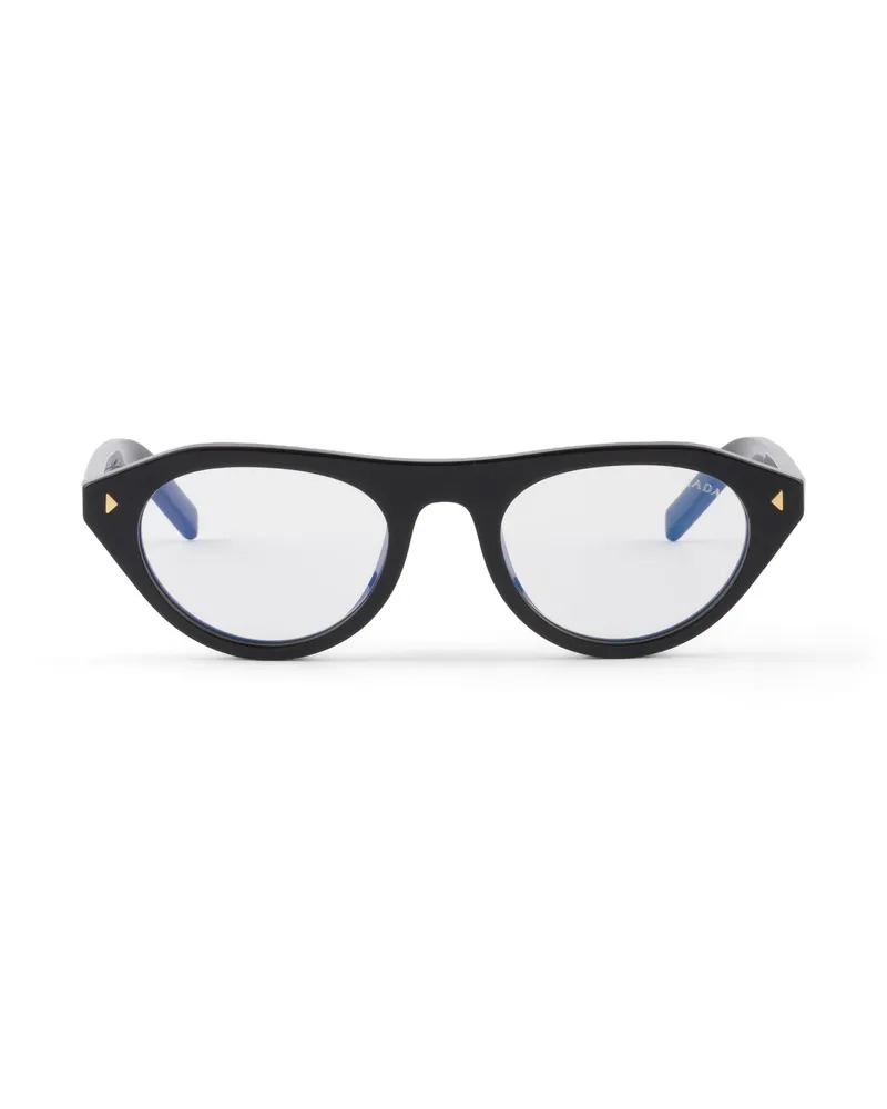Prada Sonnenbrille Mit Der Ikonischen Metallplakette, Damen, Gläser In Kristall Gläser
