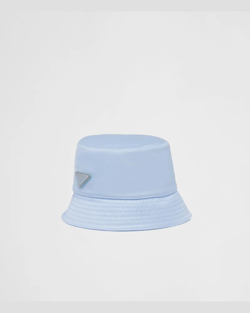 Prada Fischerhut aus Re-Nylon Hellblau