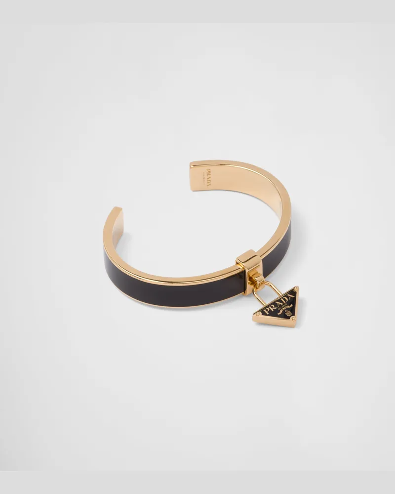 Prada Armband aus Metall Schwarz