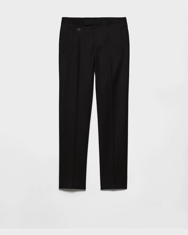 Prada Hose aus Wolle Ebenholz