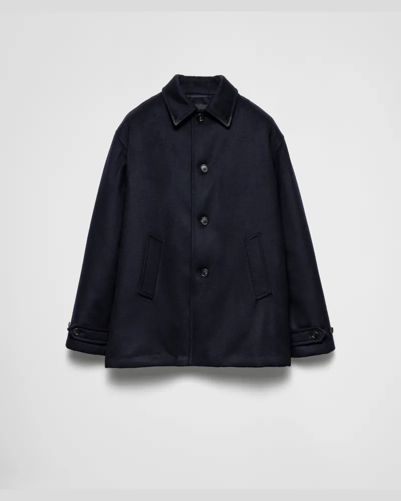 Prada Cabanjacke aus Wolle Blau