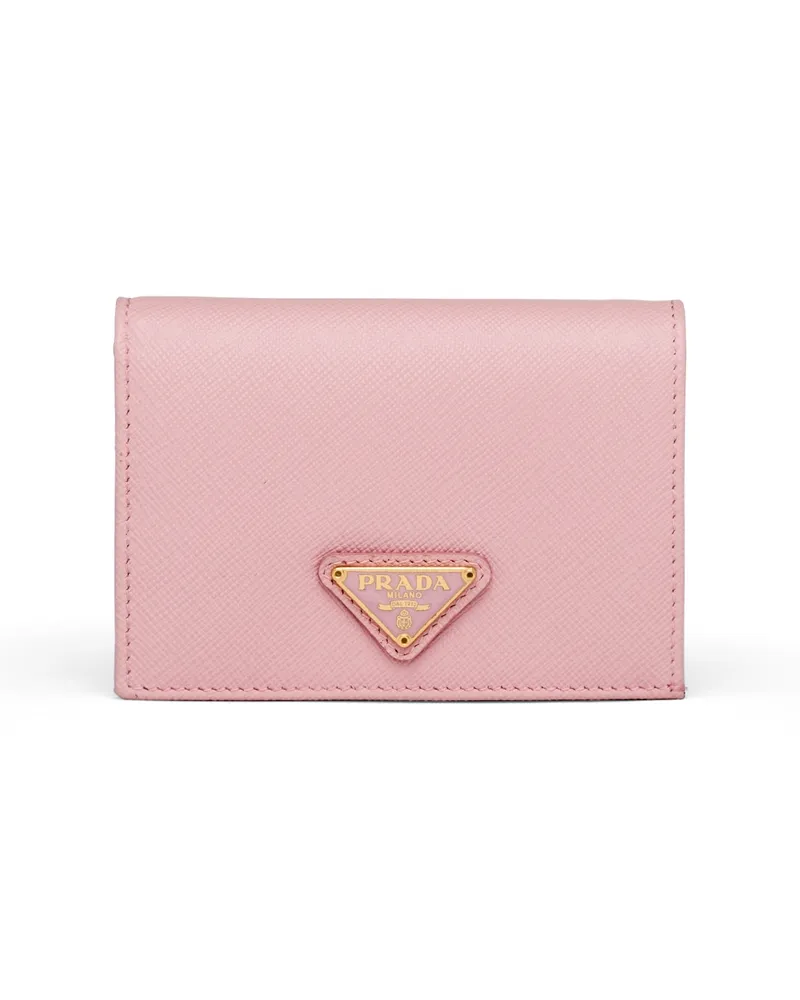Prada Small Saffiano Leather Wallet, Damen, Pfirsich Pfirsich