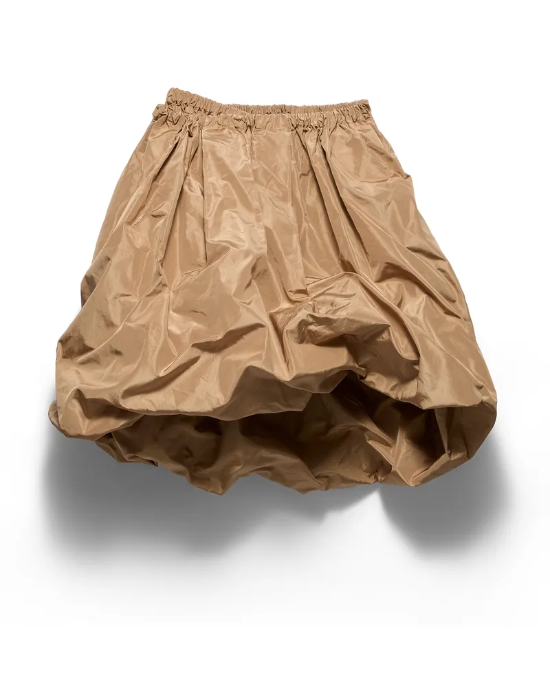 Prada Rock Aus Technischem Taft, Damen, Khaki, Größe Khaki