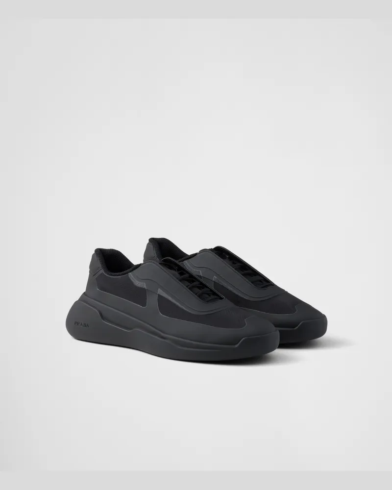Prada America’s Cup Sneaker aus Re-Nylon und Bike-Gewebe Schwarz