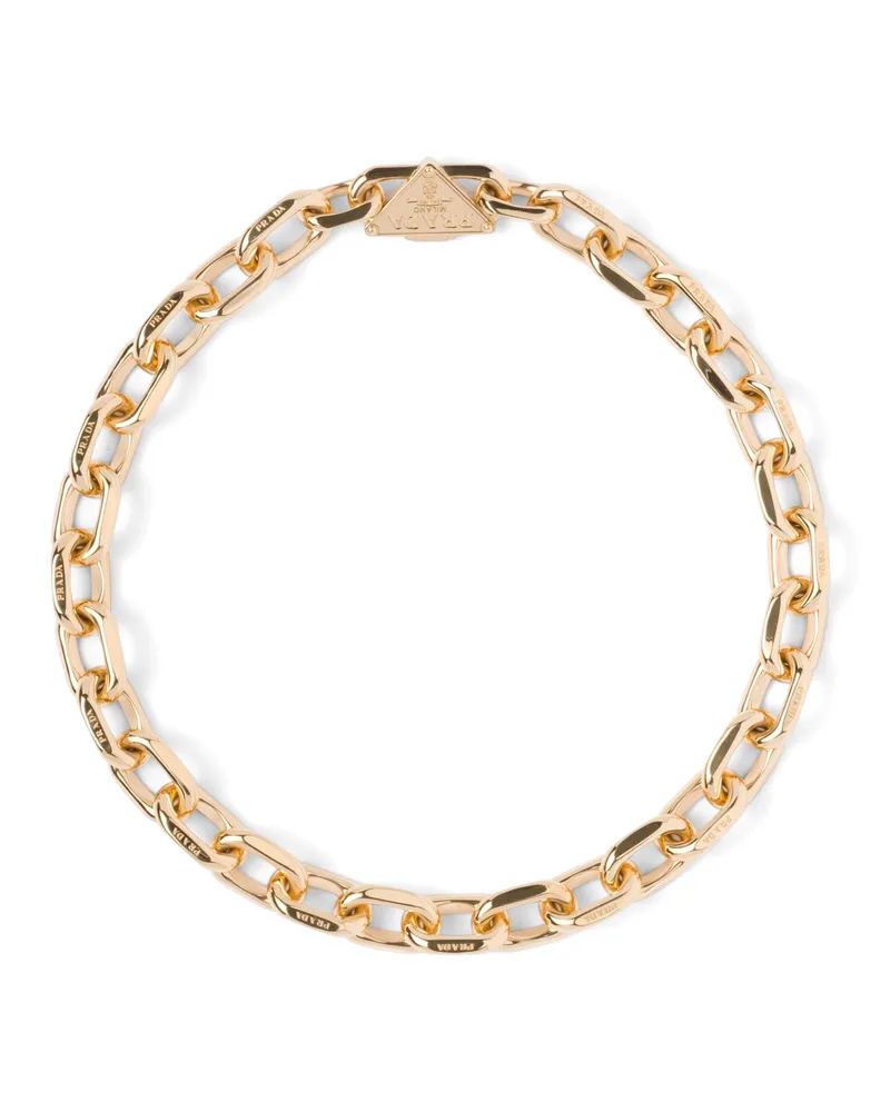 Prada Eternal Gold Halskette Aus Gelbgold, Damen, Gold Gold