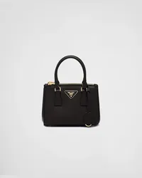 Prada Galleria Mini Bag aus Saffiano-Leder Schwarz