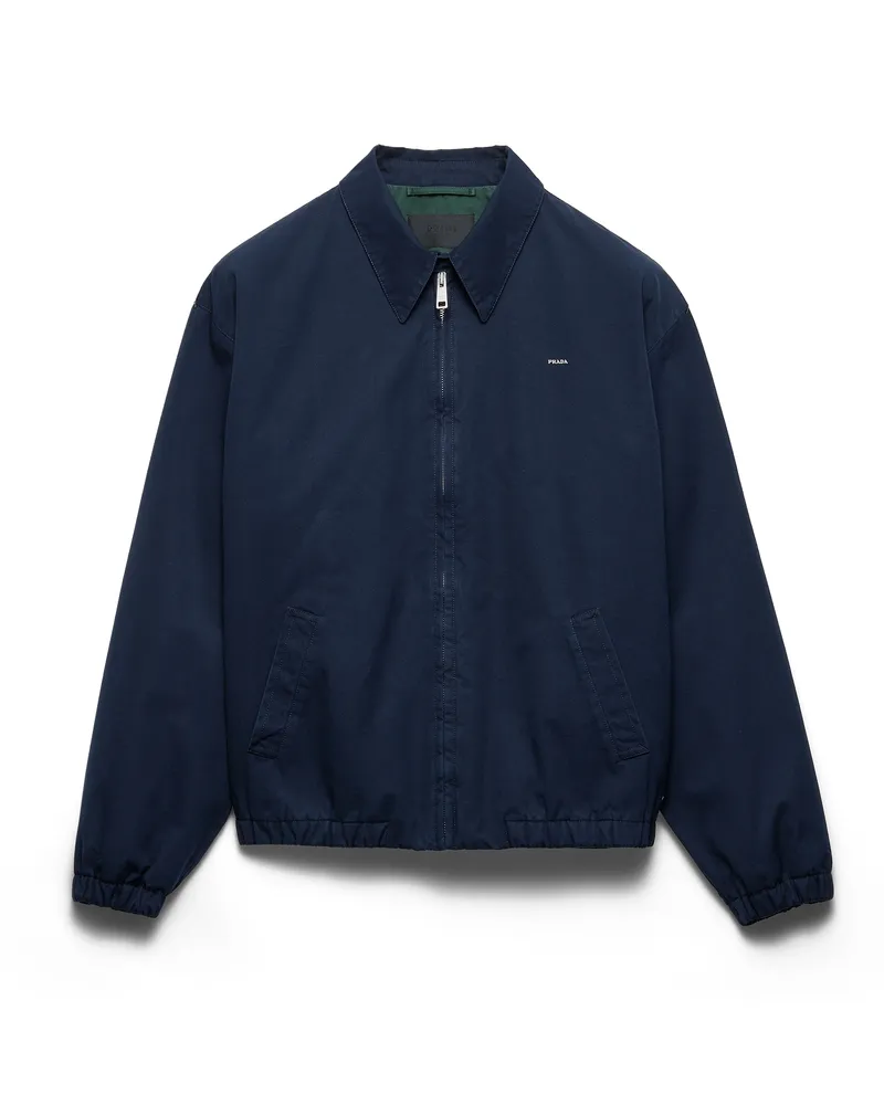 Prada Jacke Aus Baumwolle, Herren, Blau/billiardgrün, Größe Blau