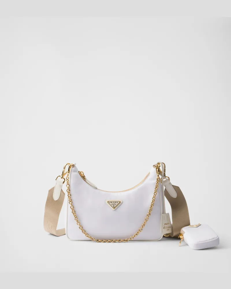 Prada Re-Edition 2005 Tasche aus Re-Nylon Weiss