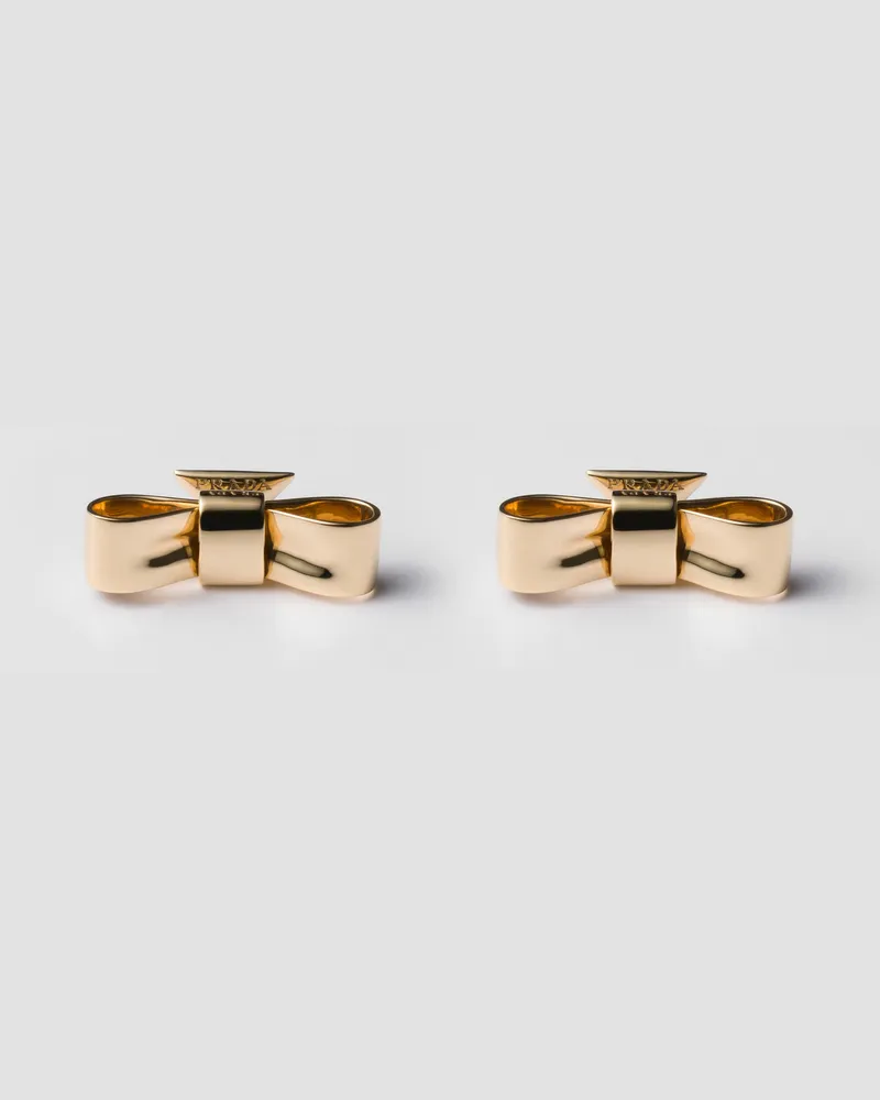 Prada Eternal Gold Ohrringe mit Schleife – Gelbgold Gold