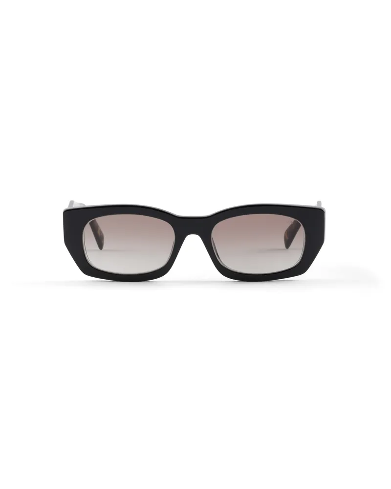 Prada Sonnenbrille Mit  Logo, Damen, Gläser Mit Farbverlauf In Anthrazitgrau Gläser