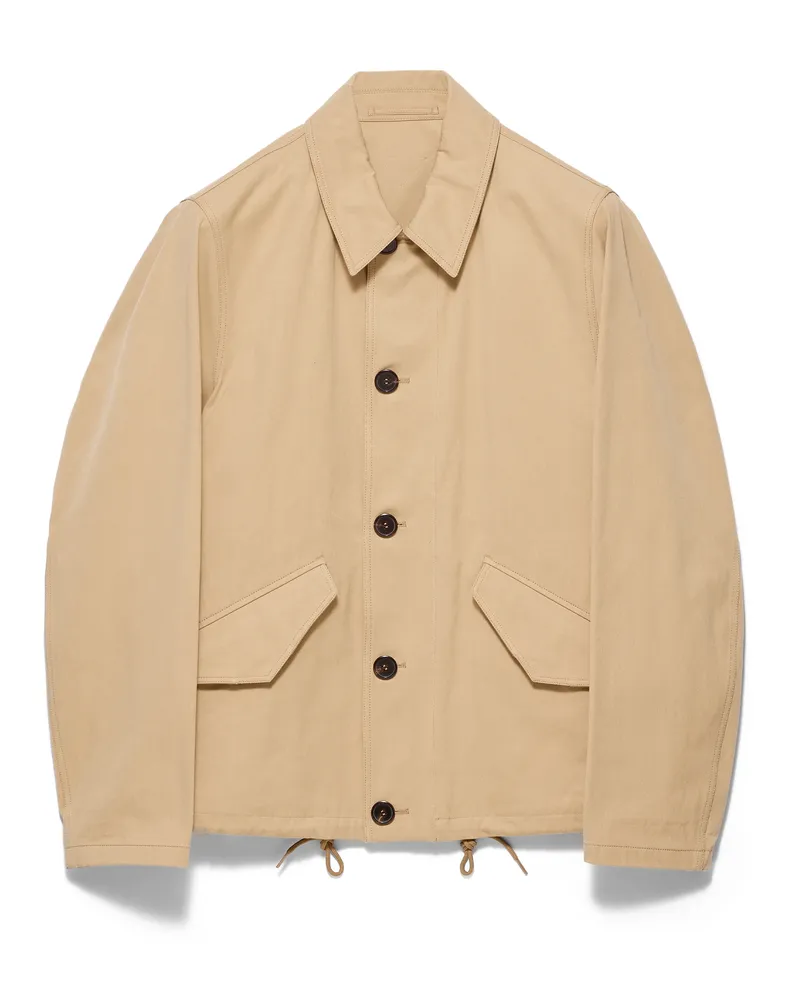 Prada Jacke Aus Baumwolle, Herren, Khaki, Größe Khaki