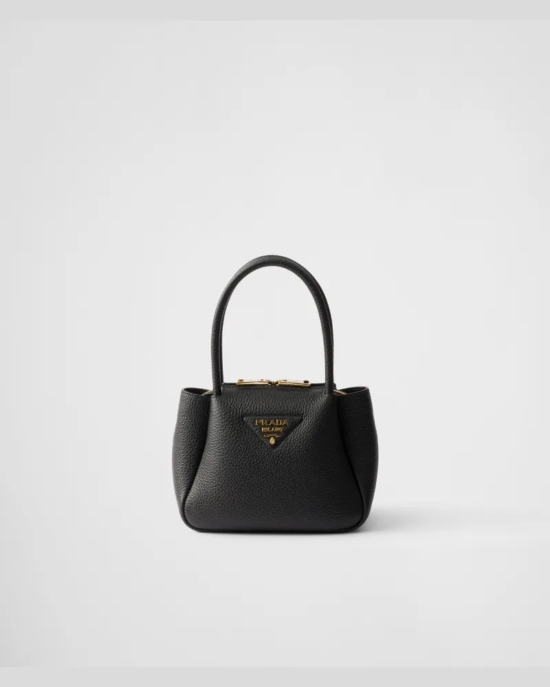 Prada Mini-Handtasche aus Leder Schwarz