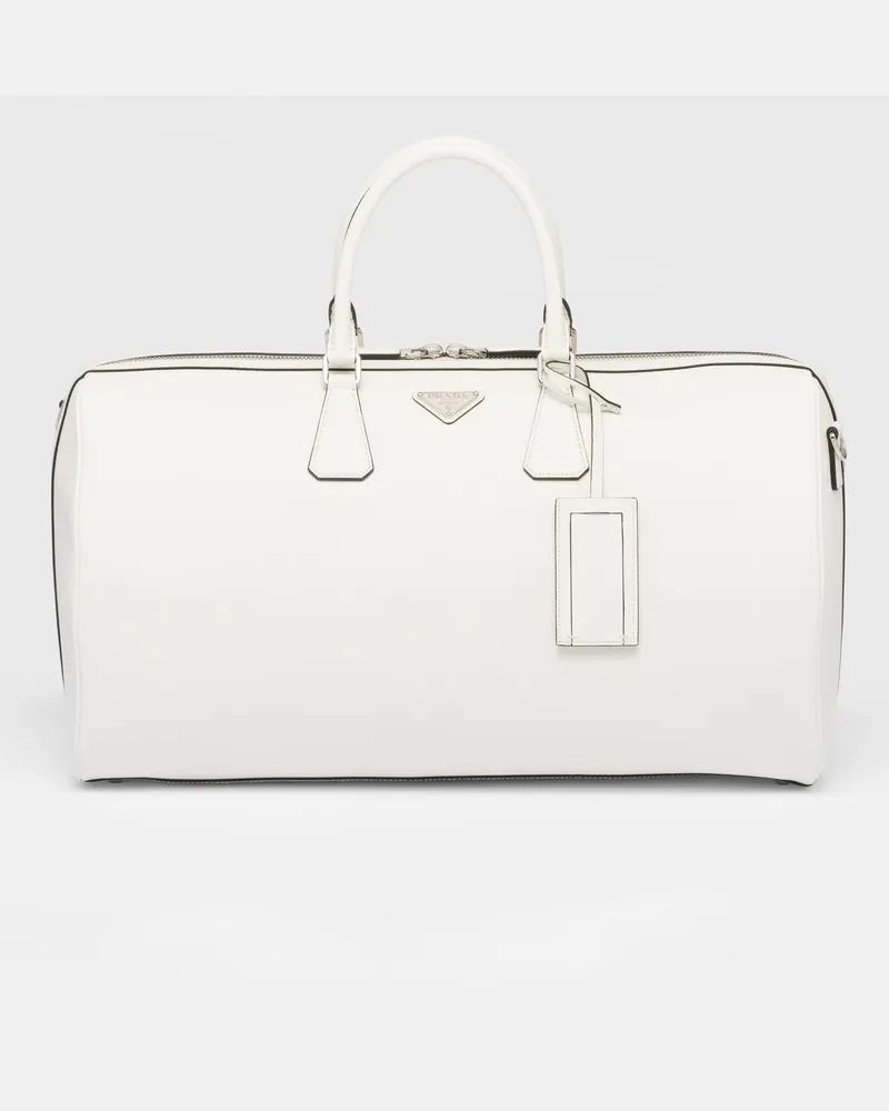 Prada Seesack aus Saffiano Leder Weiss