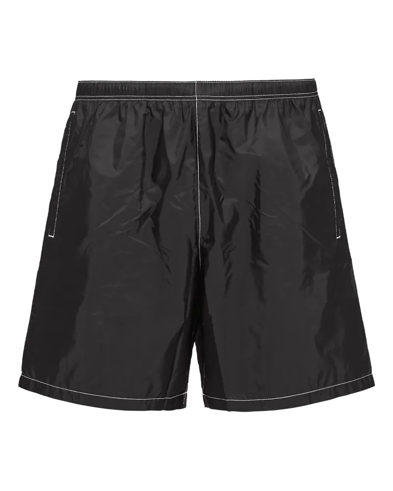 Prada Badehose Aus Re-nylon, Herren, Schwarz, Größe Schwarz