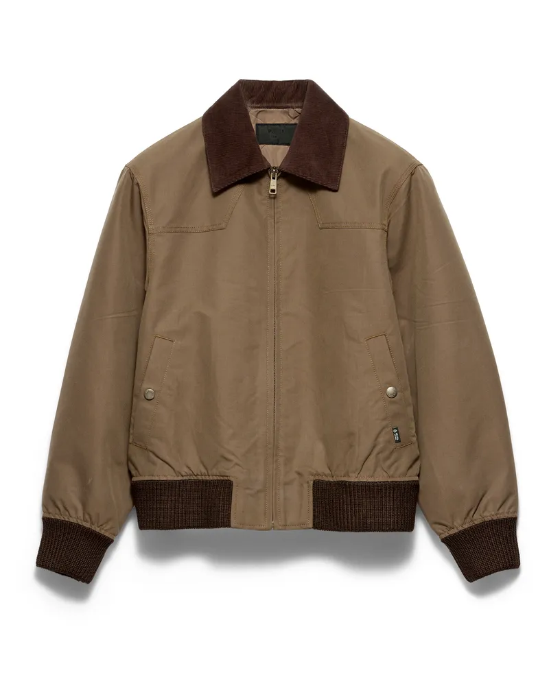 Prada Blousonjacke Aus Denim, Herren, Braun, Größe Braun