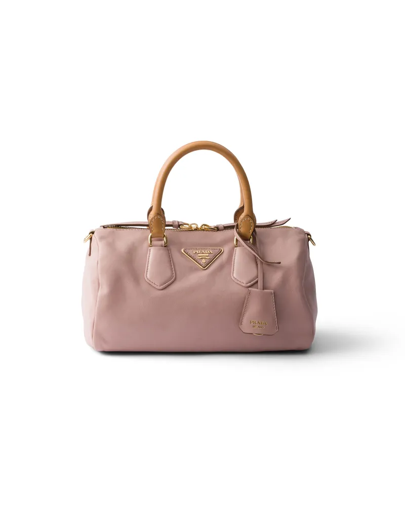 Prada Kleine Henkeltasche Aus Leder, Damen, Zartrosa Zartrosa