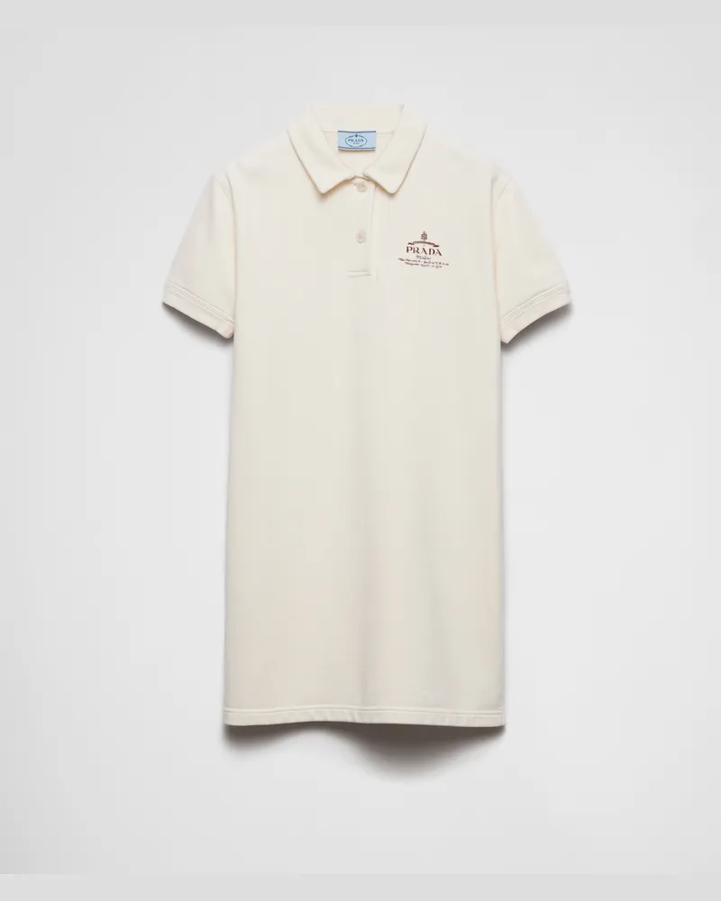 Prada Kurzes Kleid aus Fleece Natur