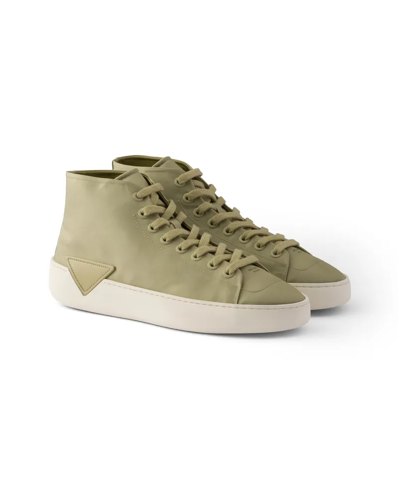 Prada High-top-sneaker Aus Re-nylon, Herren, Oliv, Größe 12 Oliv