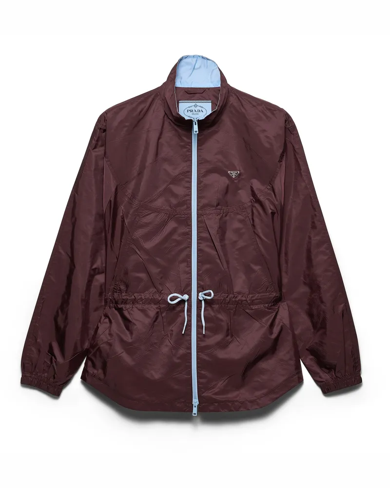 Prada Blousonjacke Aus Re-nylon, Damen, Granat, Größe Granat