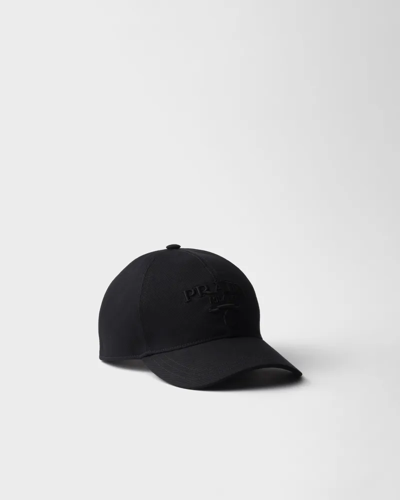 Prada Baseballkappe aus Drill Schwarz