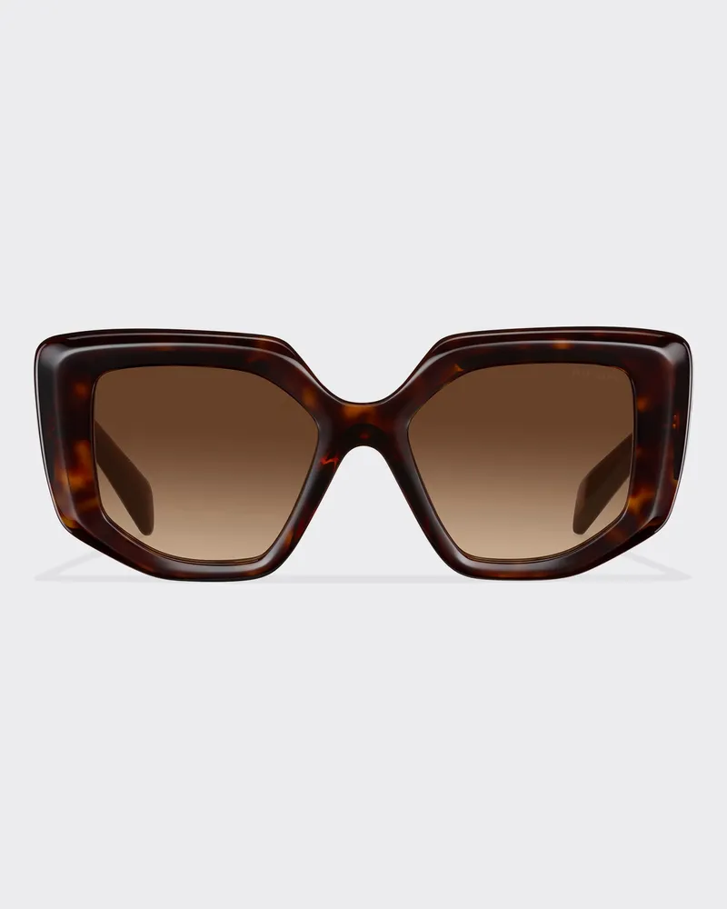 Prada Sonnenbrille mit Triangolo-Logo Gläser