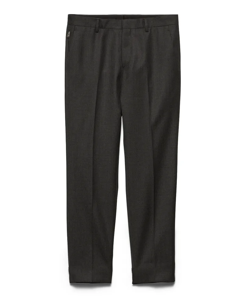 Prada Hose Aus Wolle, Herren, Anthrazitgrau, Größe Anthrazitgrau