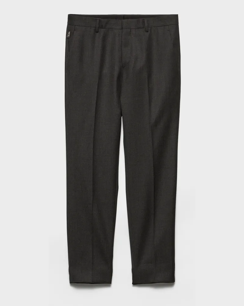 Prada Hose aus Wolle Anthrazitgrau
