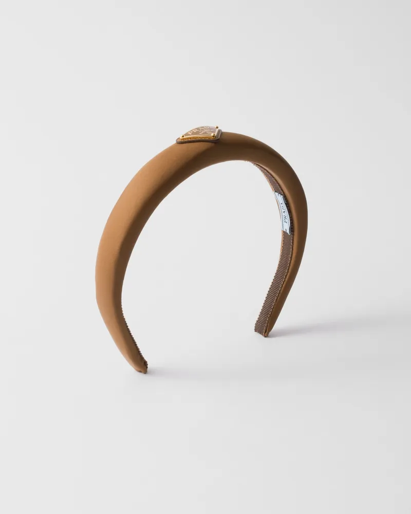 Prada Headband aus Re-Nylon Brandy