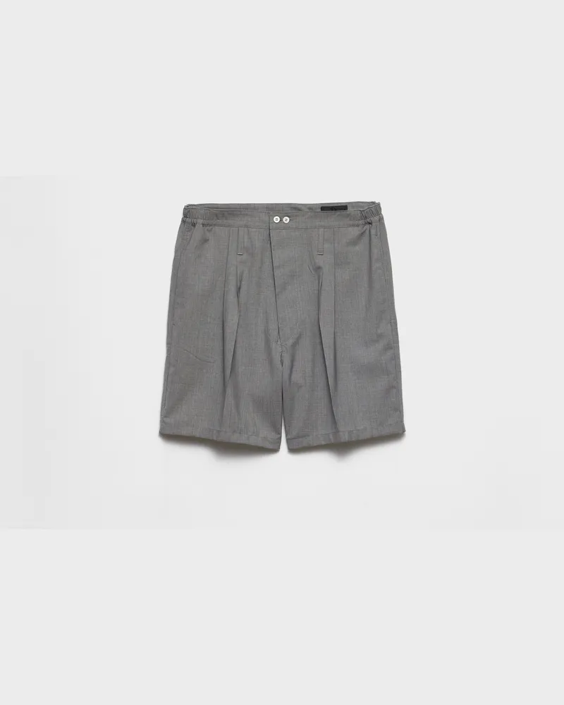 Prada Bermudas aus Wolle Grau