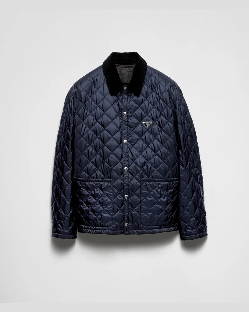 Prada Jacke aus gestepptem Re-Nylon Blau
