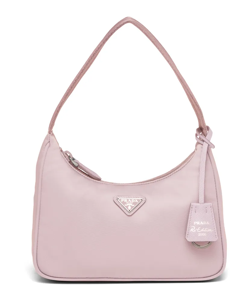 Prada Re-edition 2000 Mini Bag Aus Re-nylon, Damen, Alabasterrosa Alabasterrosa