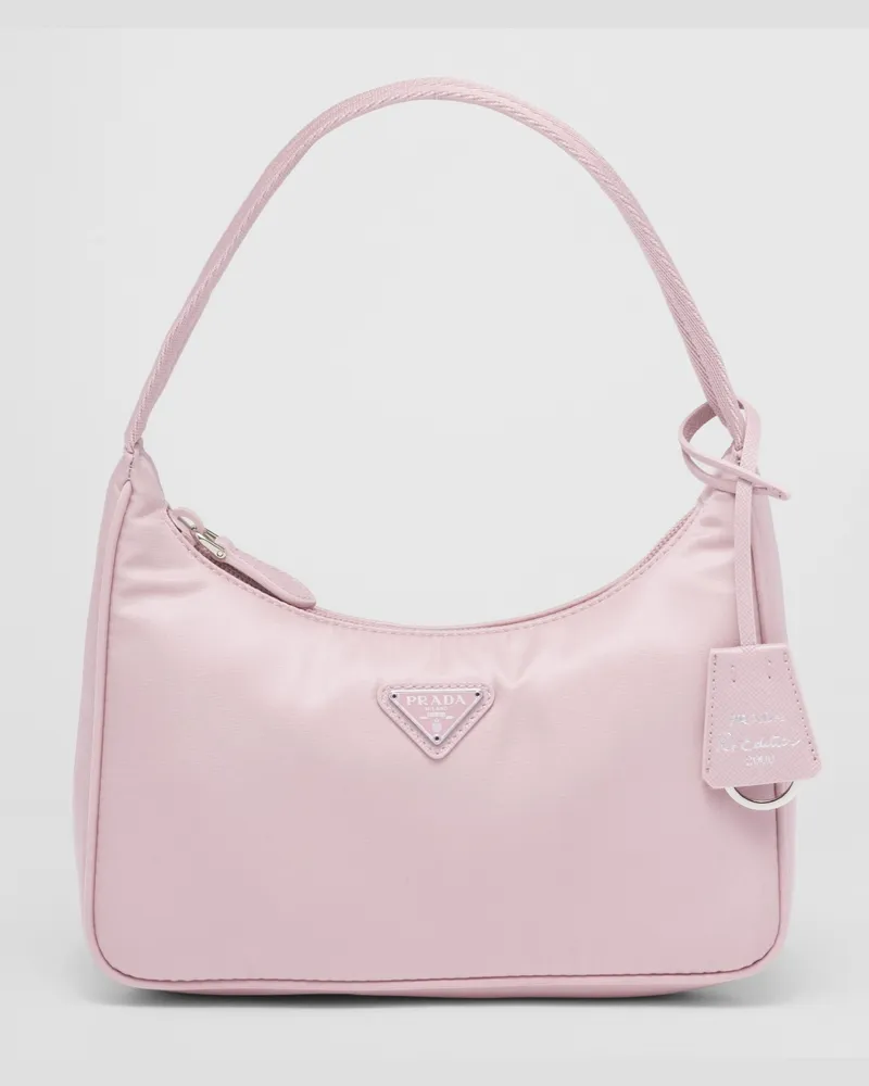 Prada Re-Edition 2000 Mini Bag aus Re-Nylon Alabasterrosa