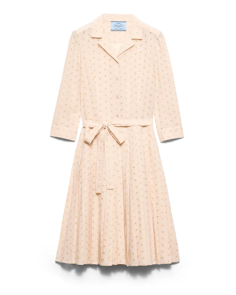 Prada Blusenkleid Aus Lochspitze, Damen, Pfirsich, Größe Pfirsich