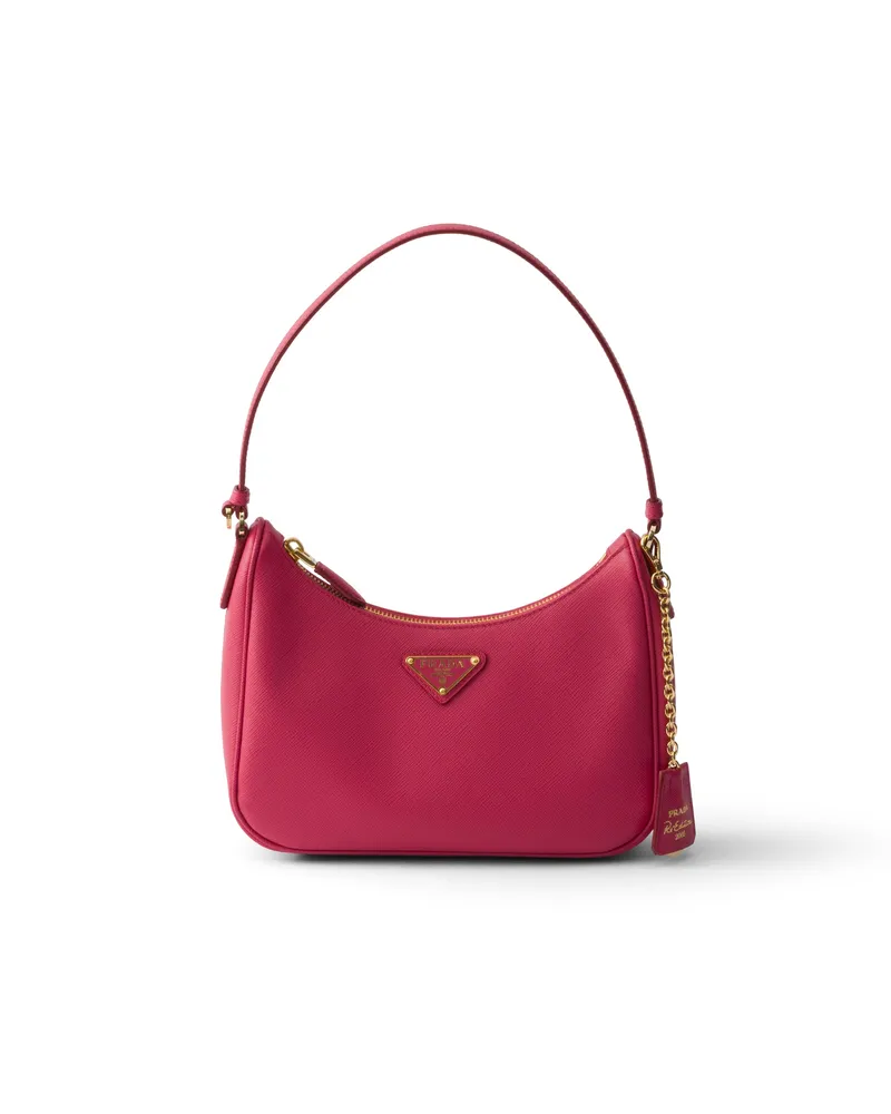 Prada Re-edition 2005 Saffiano Leather Mini-bag, Damen, Pfingstrose Pfingstrose