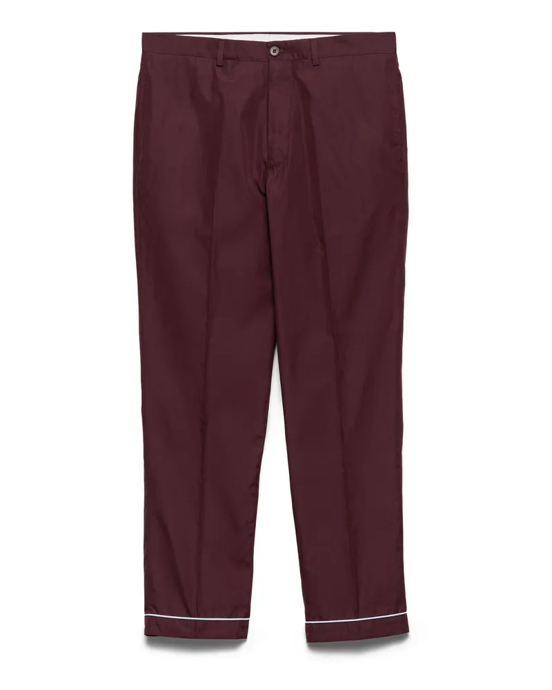 Prada Hose Aus Baumwolle, Herren, Granat, Größe Granat