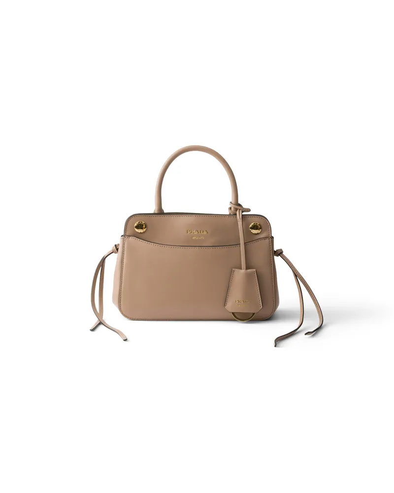 Prada Carry Mini Handtasche Aus Leder, Damen, Cameo Cameo