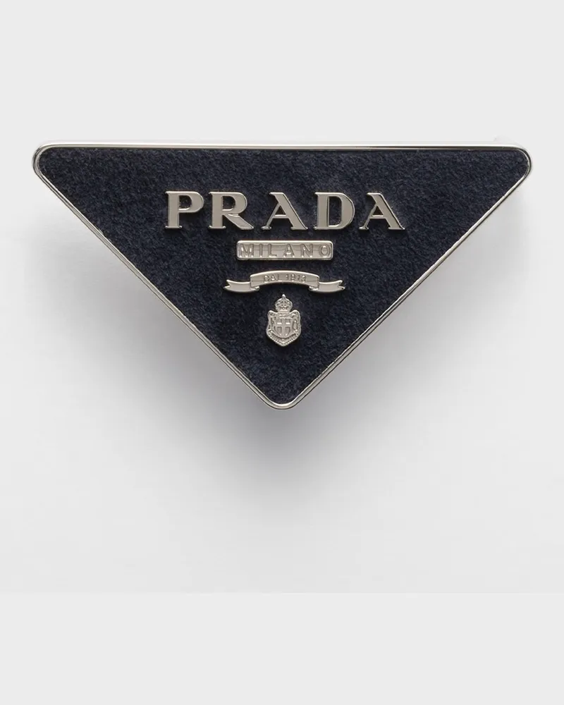 Prada Schließe für Gürtelriemen aus Wildleder Blau