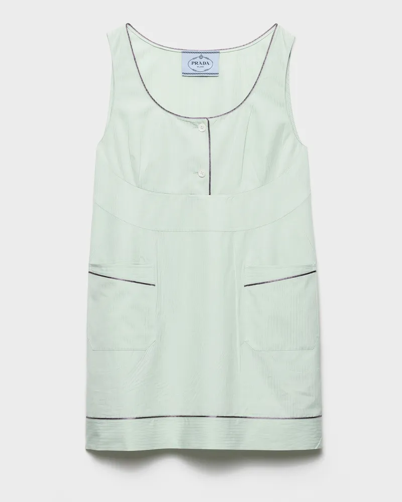 Prada Minikleid aus Baumwolle Aqua