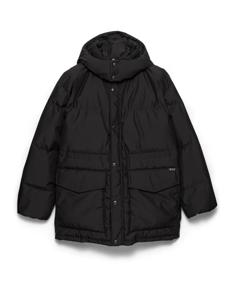 Prada Daunenjacke Aus Mittelschwerem Funktionsgewebe, Herren, Schwarz, Größe Schwarz
