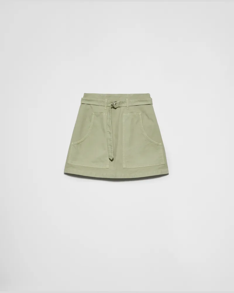 Prada Minirock aus Old Canvas Agave
