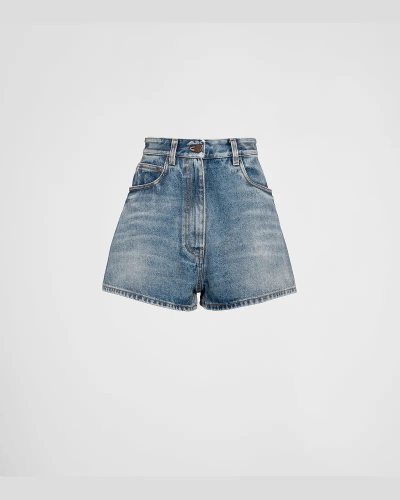 Prada Shorts aus Denim Himmelblau