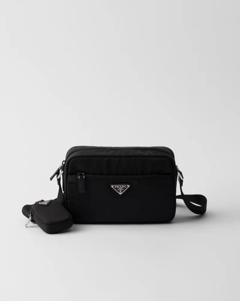 Prada Schultertasche aus Re-Nylon Schwarz
